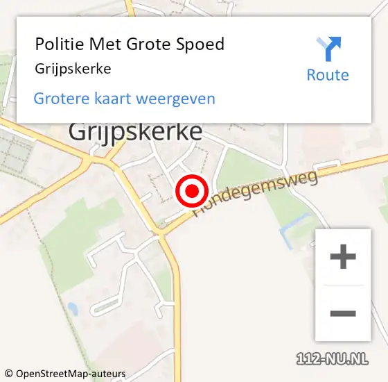 Locatie op kaart van de 112 melding: Politie Met Grote Spoed Naar Grijpskerke op 1 juli 2022 05:13