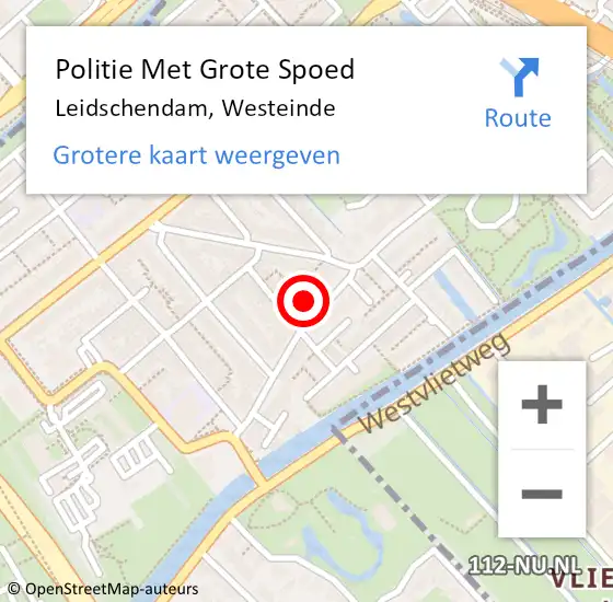 Locatie op kaart van de 112 melding: Politie Met Grote Spoed Naar Leidschendam, Westeinde op 1 juli 2022 10:35