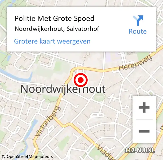 Locatie op kaart van de 112 melding: Politie Met Grote Spoed Naar Noordwijkerhout, Salvatorhof op 1 juli 2022 17:55