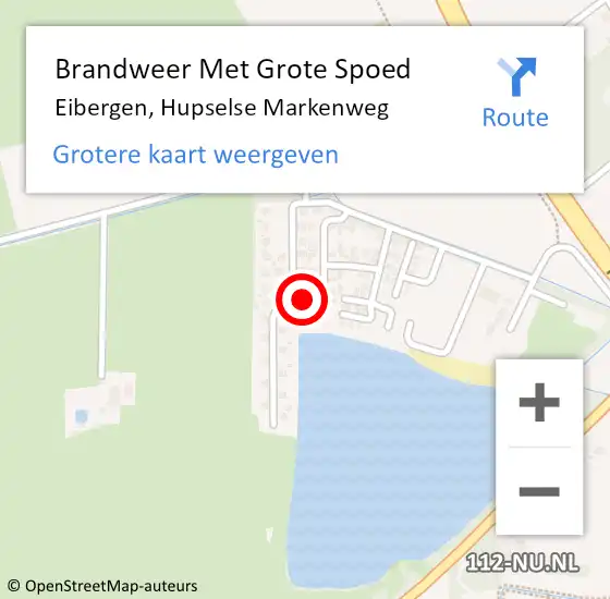 Locatie op kaart van de 112 melding: Brandweer Met Grote Spoed Naar Eibergen, Hupselse Markenweg op 1 juli 2022 18:33