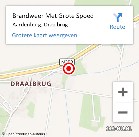 Locatie op kaart van de 112 melding: Brandweer Met Grote Spoed Naar Aardenburg, Draaibrug op 1 juli 2022 19:47