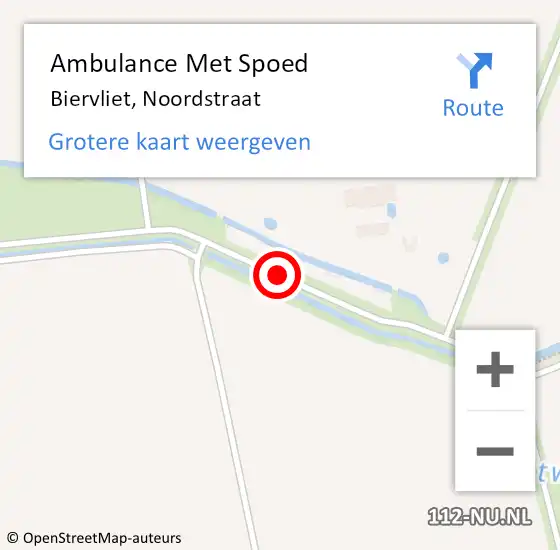 Locatie op kaart van de 112 melding: Ambulance Met Spoed Naar Biervliet, Noordstraat op 21 juli 2014 23:40