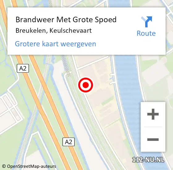 Locatie op kaart van de 112 melding: Brandweer Met Grote Spoed Naar Breukelen, Keulschevaart op 21 juli 2014 23:51