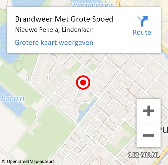 Locatie op kaart van de 112 melding: Brandweer Met Grote Spoed Naar Nieuwe Pekela, Lindenlaan op 2 juli 2022 10:21