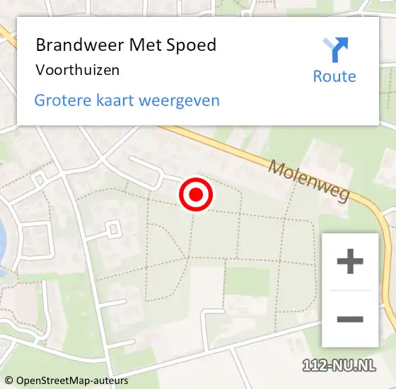 Locatie op kaart van de 112 melding: Brandweer Met Spoed Naar Voorthuizen op 2 juli 2022 10:45