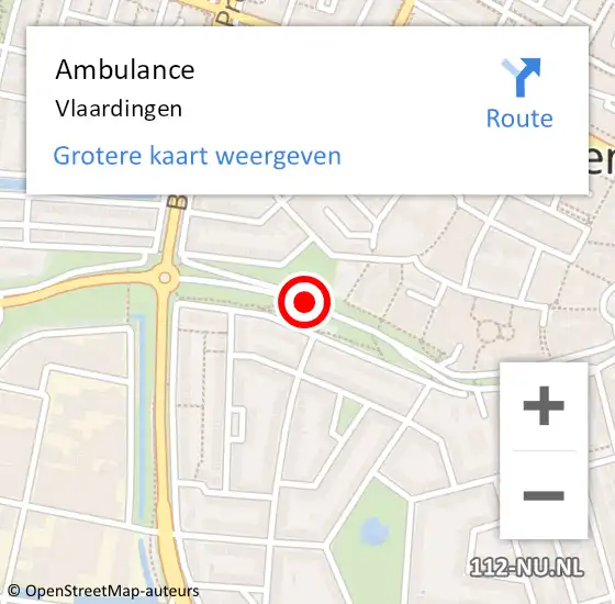 Locatie op kaart van de 112 melding: Ambulance Vlaardingen op 2 juli 2022 12:36