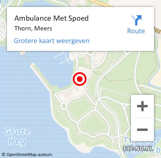 Locatie op kaart van de 112 melding: Ambulance Met Spoed Naar Thorn, Meers op 2 juli 2022 19:14