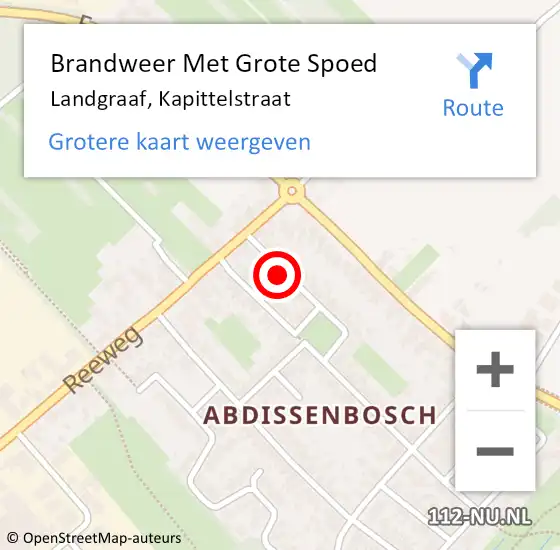 Locatie op kaart van de 112 melding: Brandweer Met Grote Spoed Naar Landgraaf, Kapittelstraat op 2 juli 2022 21:34