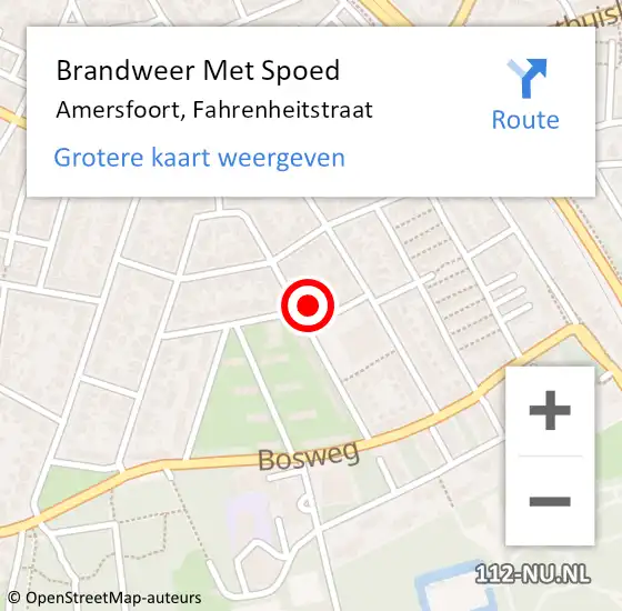 Locatie op kaart van de 112 melding: Brandweer Met Spoed Naar Amersfoort, Fahrenheitstraat op 2 juli 2022 22:43