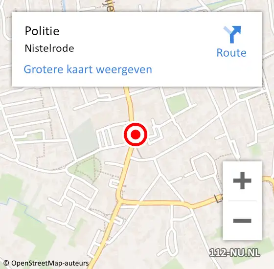 Locatie op kaart van de 112 melding: Politie Nistelrode op 2 juli 2022 22:44