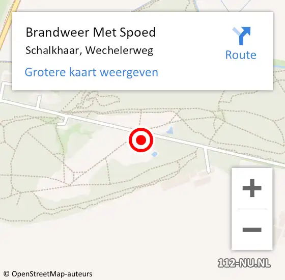 Locatie op kaart van de 112 melding: Brandweer Met Spoed Naar Schalkhaar, Wechelerweg op 3 juli 2022 06:38