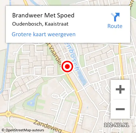 Locatie op kaart van de 112 melding: Brandweer Met Spoed Naar Oudenbosch, Kaaistraat op 3 juli 2022 08:50