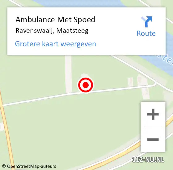 Locatie op kaart van de 112 melding: Ambulance Met Spoed Naar Ravenswaaij, Maatsteeg op 3 juli 2022 10:29