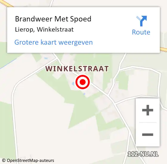 Locatie op kaart van de 112 melding: Brandweer Met Spoed Naar Lierop, Winkelstraat op 3 juli 2022 14:21