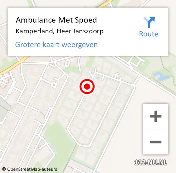 Locatie op kaart van de 112 melding: Ambulance Met Spoed Naar Kamperland, Heer Janszdorp op 22 juli 2014 08:04