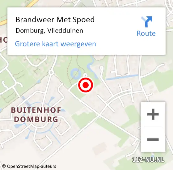 Locatie op kaart van de 112 melding: Brandweer Met Spoed Naar Domburg, Vliedduinen op 3 juli 2022 19:21