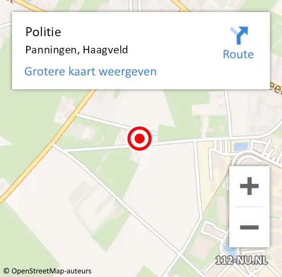 Locatie op kaart van de 112 melding: Politie Panningen, Haagveld op 3 juli 2022 19:56