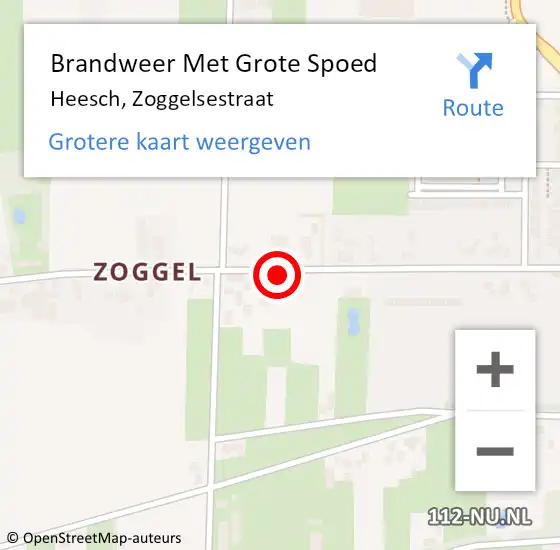 Locatie op kaart van de 112 melding: Brandweer Met Grote Spoed Naar Heesch, Zoggelsestraat op 3 juli 2022 23:06