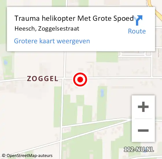 Locatie op kaart van de 112 melding: Trauma helikopter Met Grote Spoed Naar Heesch, Zoggelsestraat op 3 juli 2022 23:06