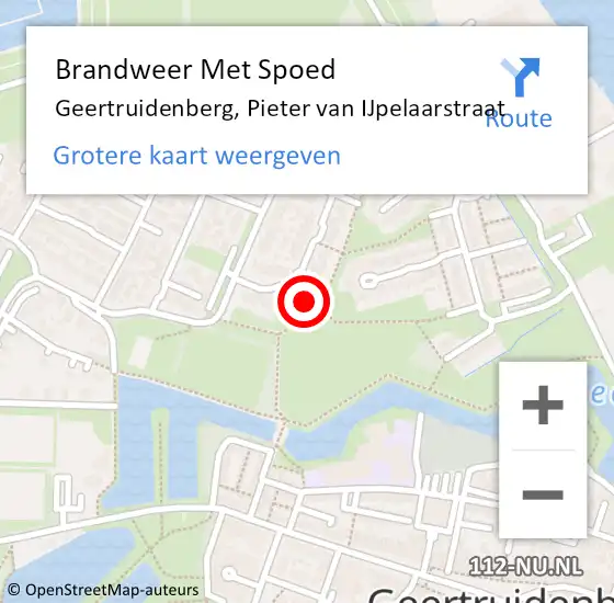Locatie op kaart van de 112 melding: Brandweer Met Spoed Naar Geertruidenberg, Pieter van IJpelaarstraat op 3 juli 2022 23:52