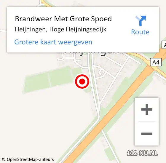 Locatie op kaart van de 112 melding: Brandweer Met Grote Spoed Naar Heijningen, Hoge Heijningsedijk op 4 juli 2022 11:17