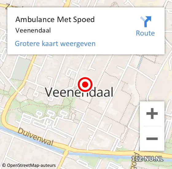Locatie op kaart van de 112 melding: Ambulance Met Spoed Naar Veenendaal op 4 juli 2022 13:26