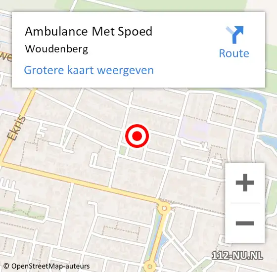 Locatie op kaart van de 112 melding: Ambulance Met Spoed Naar Woudenberg op 4 juli 2022 14:26