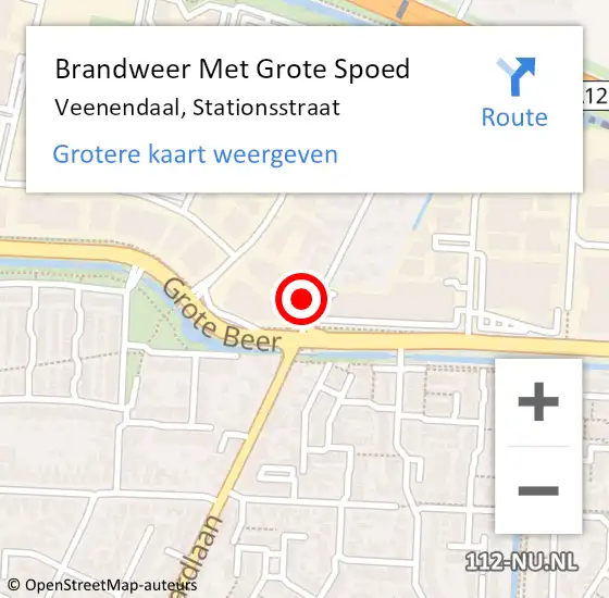 Locatie op kaart van de 112 melding: Brandweer Met Grote Spoed Naar Veenendaal, Stationsstraat op 5 juli 2022 09:15