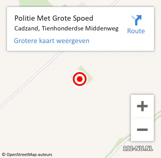 Locatie op kaart van de 112 melding: Politie Met Grote Spoed Naar Cadzand, Tienhonderdse Middenweg op 5 juli 2022 11:06