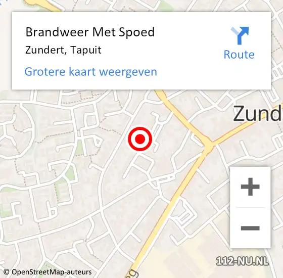 Locatie op kaart van de 112 melding: Brandweer Met Spoed Naar Zundert, Tapuit op 5 juli 2022 11:32