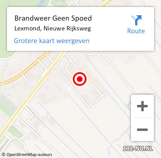 Locatie op kaart van de 112 melding: Brandweer Geen Spoed Naar Lexmond, Nieuwe Rijksweg op 5 juli 2022 11:51