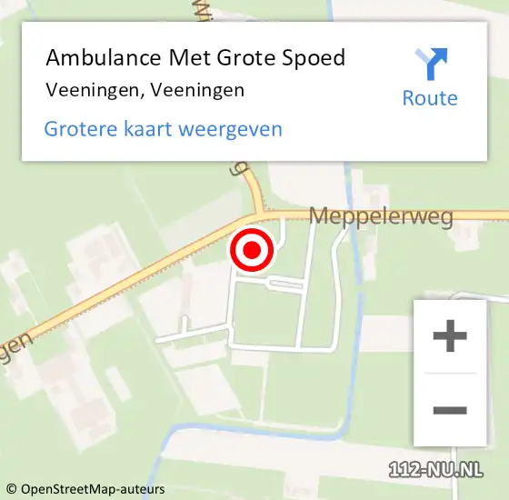 Locatie op kaart van de 112 melding: Ambulance Met Grote Spoed Naar Veeningen, Veeningen op 22 juli 2014 11:05