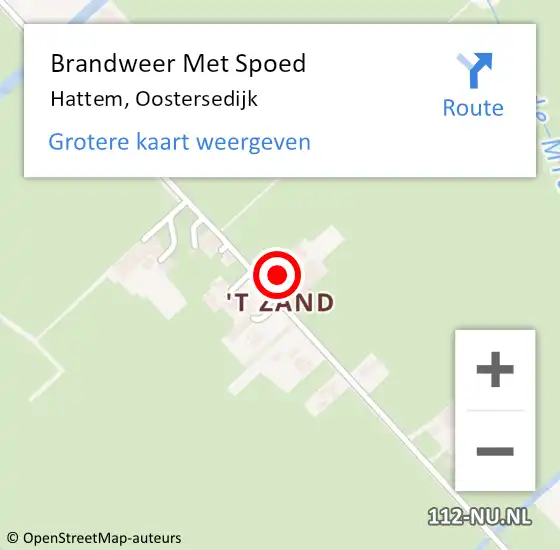 Locatie op kaart van de 112 melding: Brandweer Met Spoed Naar Hattem, Oostersedijk op 5 juli 2022 21:34