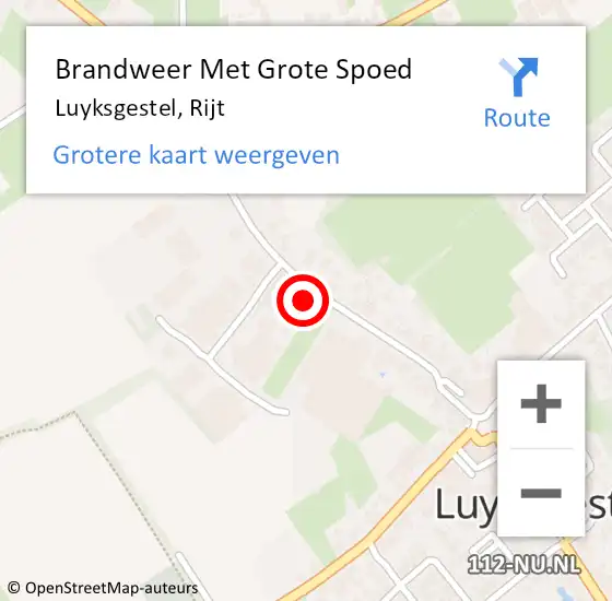 Locatie op kaart van de 112 melding: Brandweer Met Grote Spoed Naar Luyksgestel, Rijt op 5 juli 2022 23:57