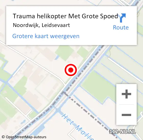 Locatie op kaart van de 112 melding: Trauma helikopter Met Grote Spoed Naar Noordwijk, Leidsevaart op 6 juli 2022 08:09