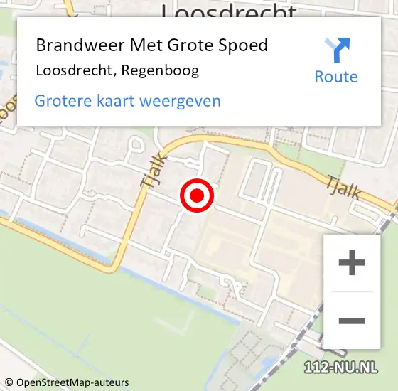 Locatie op kaart van de 112 melding: Brandweer Met Grote Spoed Naar Loosdrecht, Regenboog op 6 juli 2022 09:32