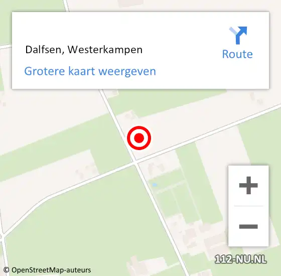 Locatie op kaart van de 112 melding:  Dalfsen, Westerkampen op 6 juli 2022 14:29