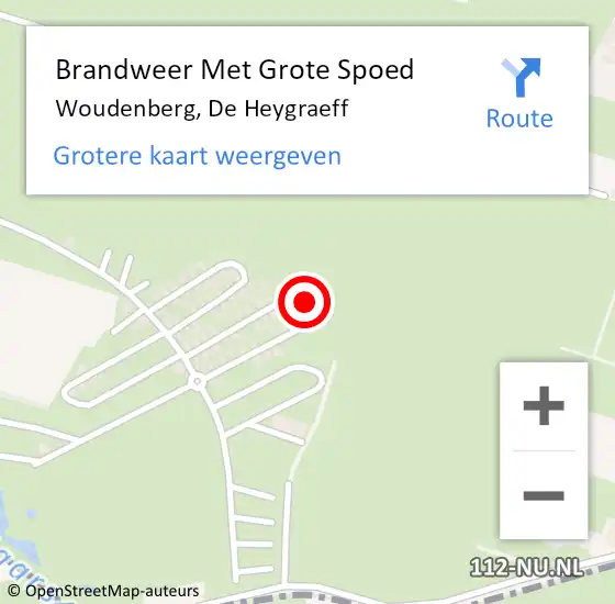 Locatie op kaart van de 112 melding: Brandweer Met Grote Spoed Naar Woudenberg, De Heygraeff op 6 juli 2022 19:00