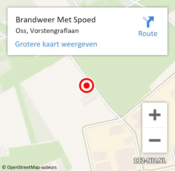 Locatie op kaart van de 112 melding: Brandweer Met Spoed Naar Oss, Vorstengraflaan op 6 juli 2022 23:11