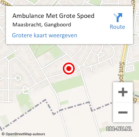 Locatie op kaart van de 112 melding: Ambulance Met Grote Spoed Naar Maasbracht, Gangboord op 7 juli 2022 09:08