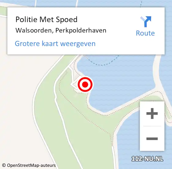 Locatie op kaart van de 112 melding: Politie Met Spoed Naar Walsoorden, Perkpolderhaven op 7 juli 2022 17:20