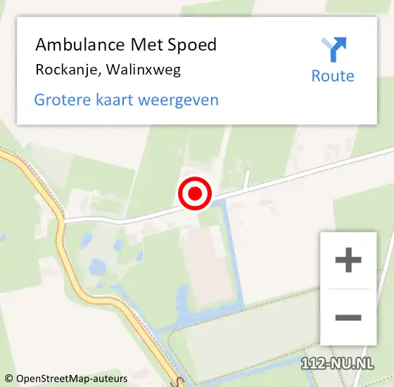 Locatie op kaart van de 112 melding: Ambulance Met Spoed Naar Rockanje, Walinxweg op 7 juli 2022 17:26