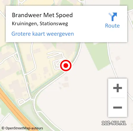 Locatie op kaart van de 112 melding: Brandweer Met Spoed Naar Kruiningen, Stationsweg op 7 juli 2022 18:56