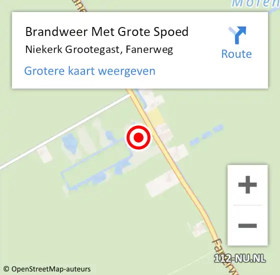 Locatie op kaart van de 112 melding: Brandweer Met Grote Spoed Naar Niekerk Grootegast, Fanerweg op 8 juli 2022 09:09