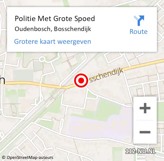 Locatie op kaart van de 112 melding: Politie Met Grote Spoed Naar Oudenbosch, Bosschendijk op 8 juli 2022 12:36