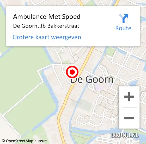 Locatie op kaart van de 112 melding: Ambulance Met Spoed Naar De Goorn, Nic Koppesstraat op 22 juli 2014 16:00