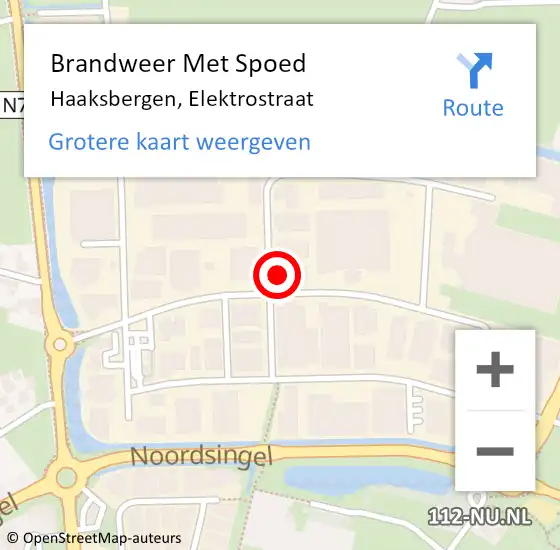 Locatie op kaart van de 112 melding: Brandweer Met Spoed Naar Haaksbergen, Elektrostraat op 8 juli 2022 16:11