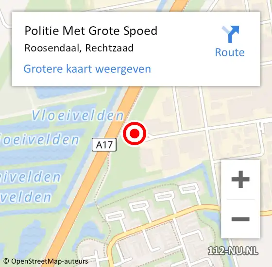 Locatie op kaart van de 112 melding: Politie Met Grote Spoed Naar Roosendaal, Rechtzaad op 8 juli 2022 17:40