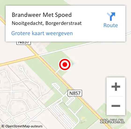 Locatie op kaart van de 112 melding: Brandweer Met Spoed Naar Nooitgedacht, Borgerderstraat op 8 juli 2022 21:04