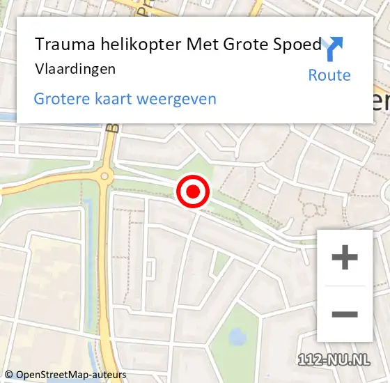 Locatie op kaart van de 112 melding: Trauma helikopter Met Grote Spoed Naar Vlaardingen op 9 juli 2022 00:59